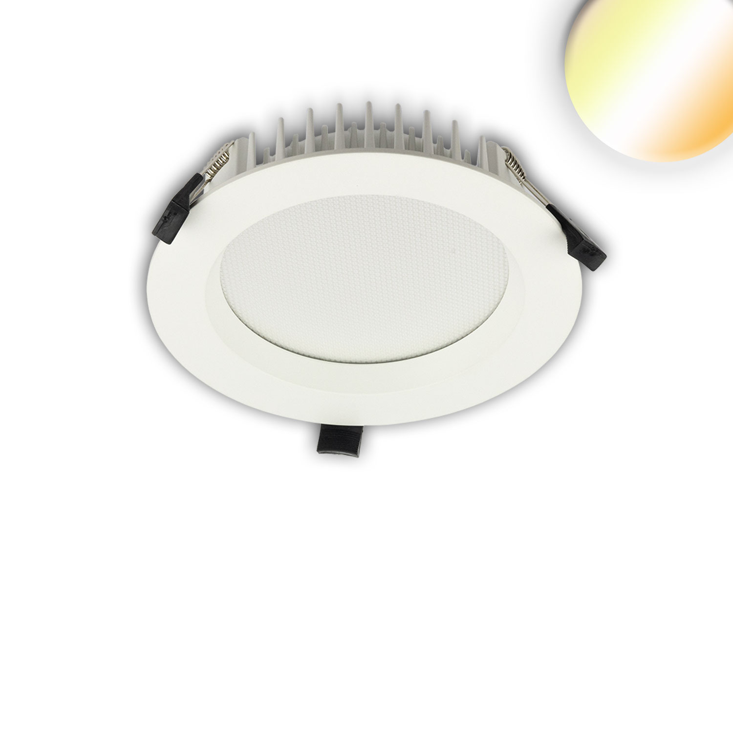 ISOLED LED Downlight blendungsreduziert 25W rund DN170 CRI90 Switch 3000|3500|4000K dimmbar