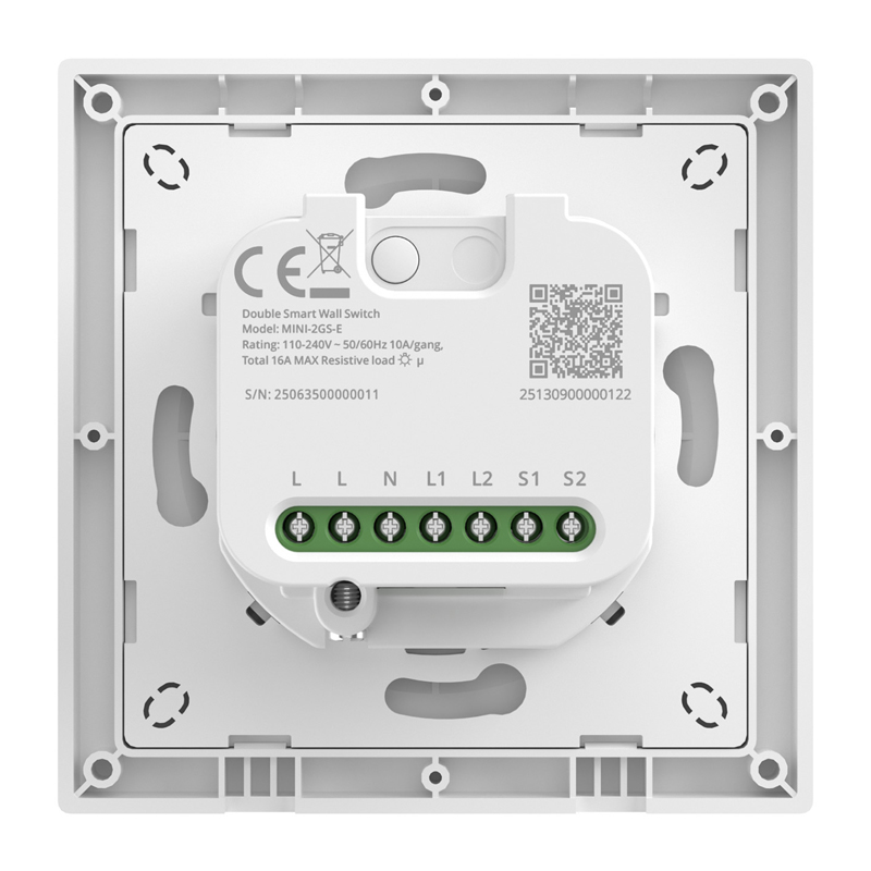 Sonoff Orb-MW2 Matter WiFi Doppelter intelligenter Wandschalter MINI-2GS-E