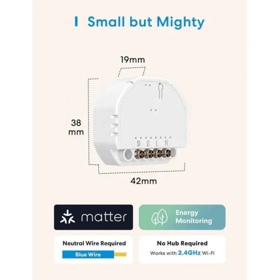 Meross Smarter Wandschalter WiFi Matter