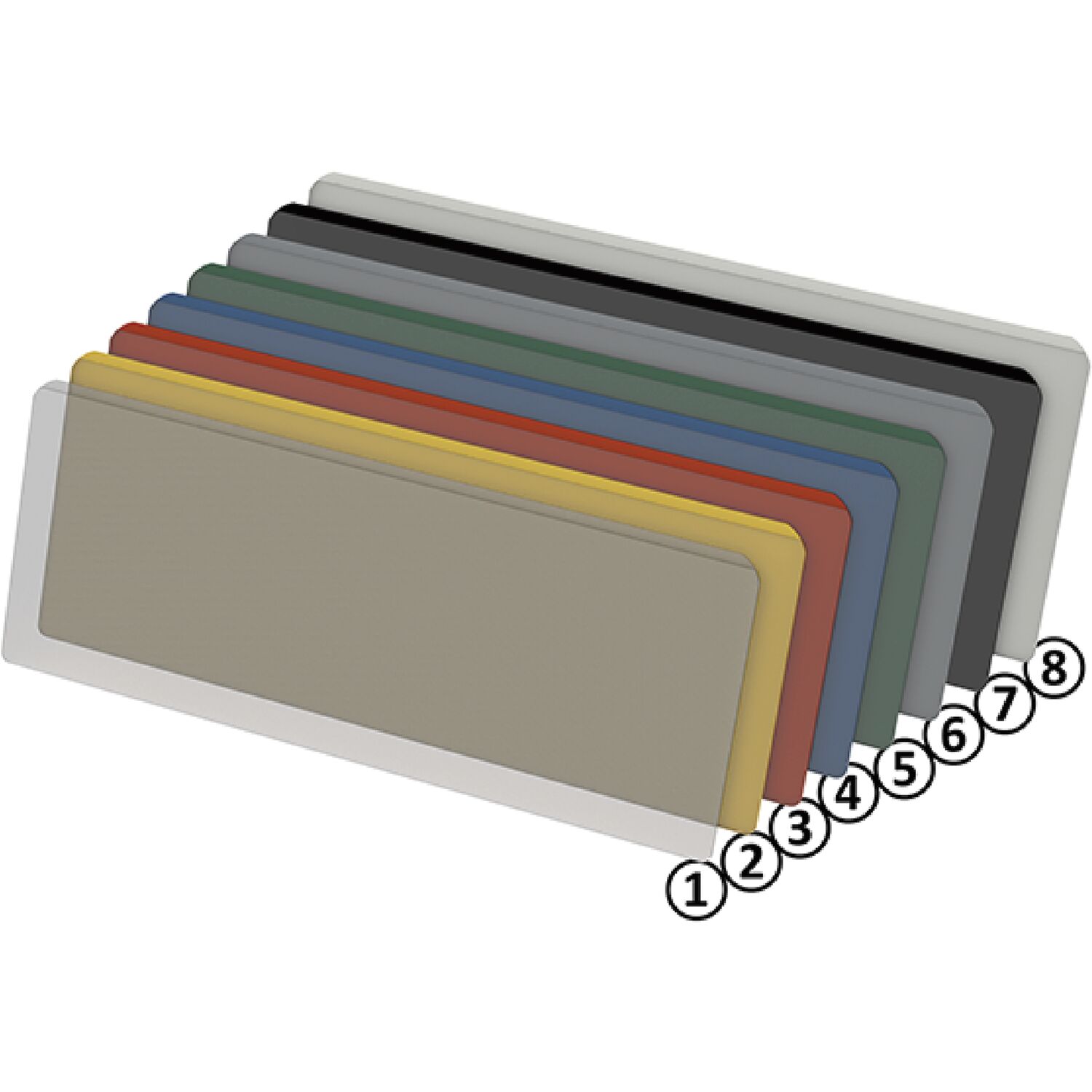 FATH Kanban Hülle oben offen 200 x 67mm rot