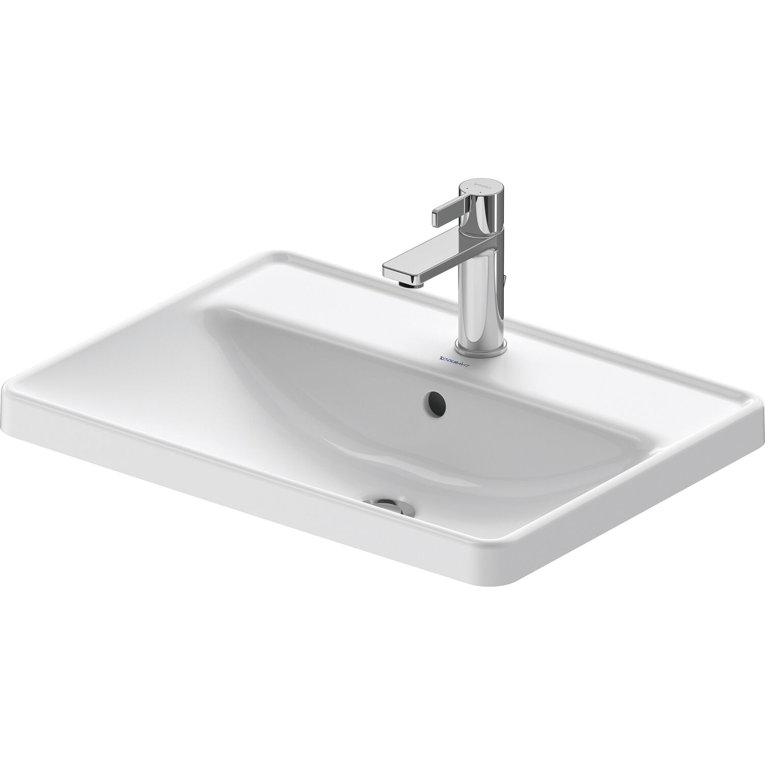 DURAVIT Einbau-Waschtisch D-Neo 60 mit Hahnlochbank, Weiß
