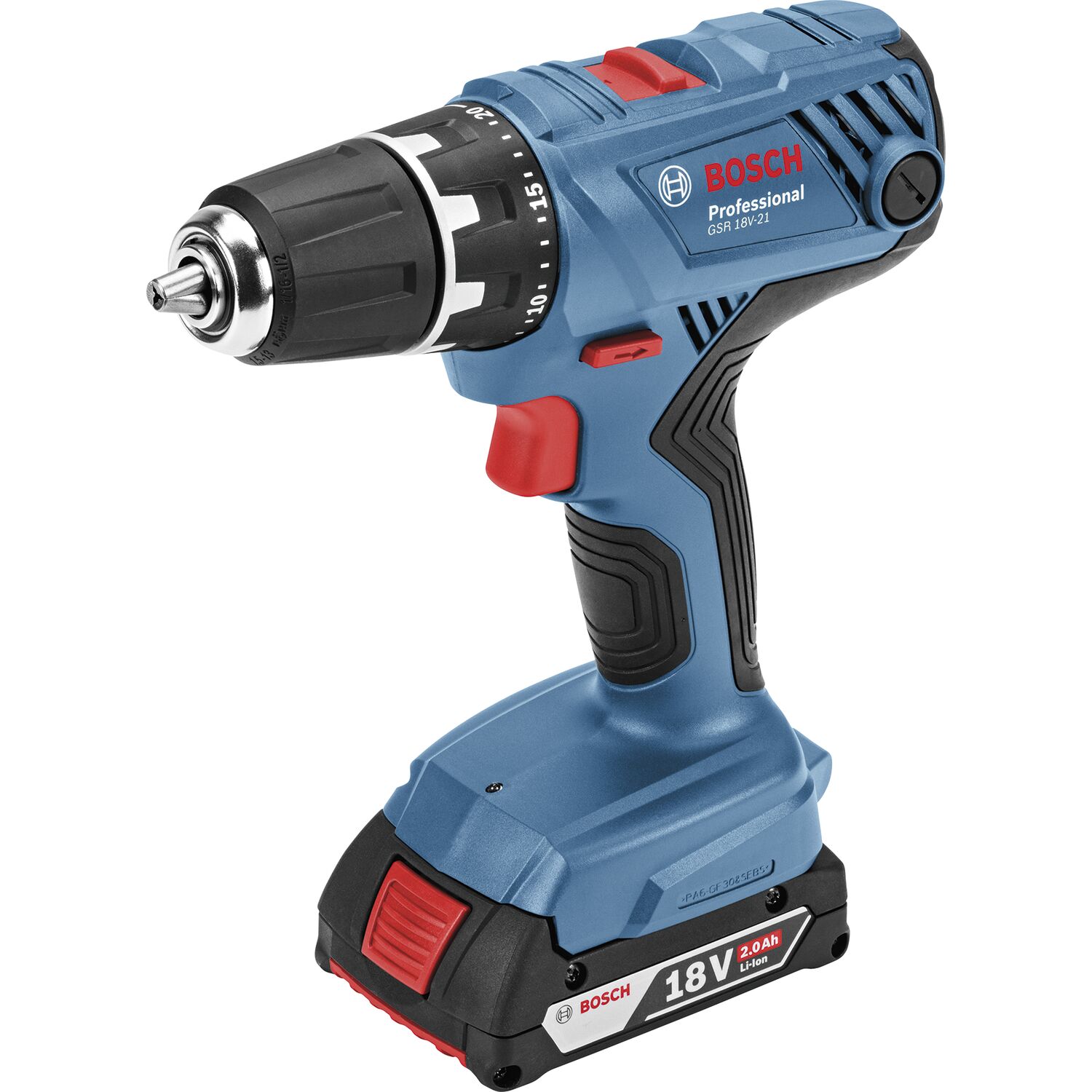 Bosch Akku-Bohrschrauber GSR 18V-21 18 Volt / 2x 2,0 Ah
