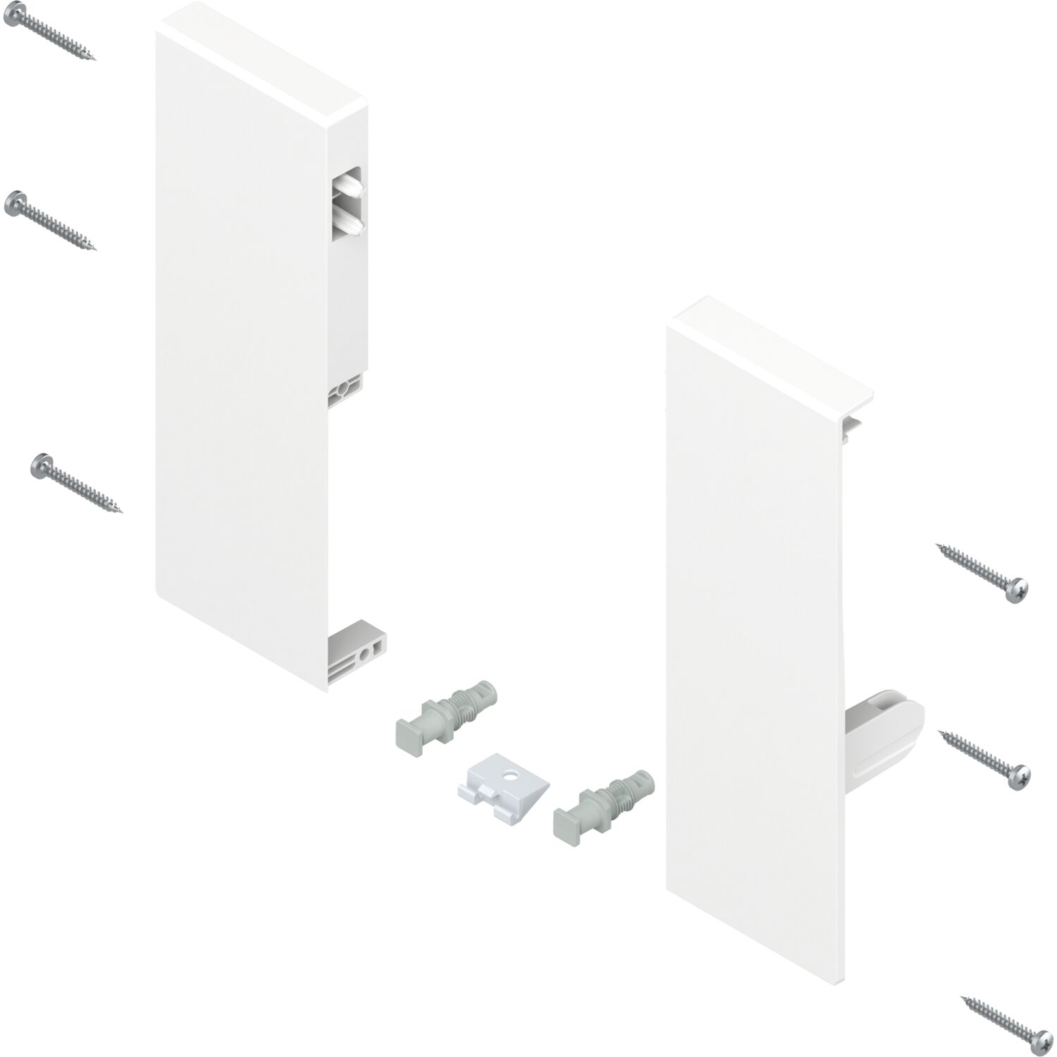 blum TANDEMBOX antaro Fronthalter Höhe C, Kunststoff Seidenweiß