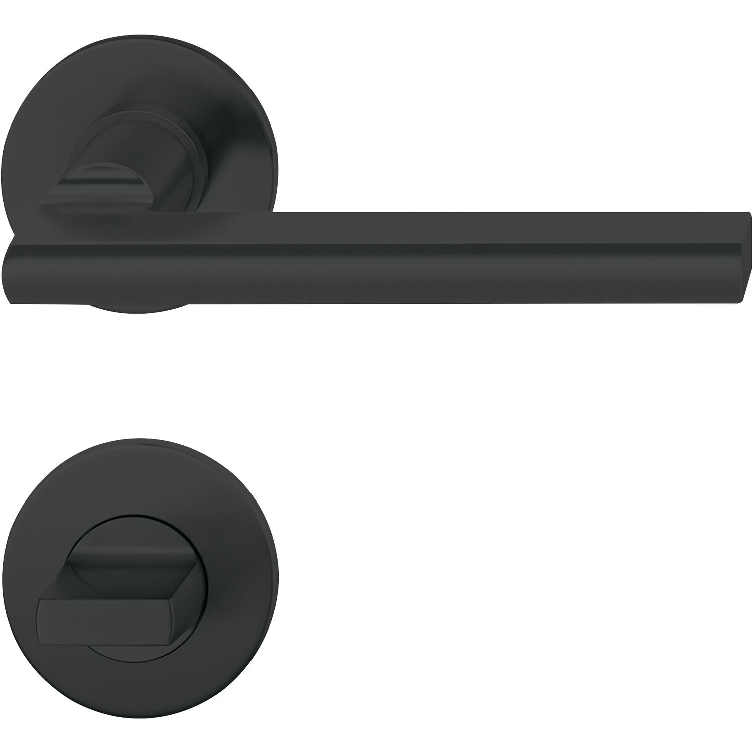 FSB Drückergarnitur 10 1035 flächenbündig WC, 38 - 42, Aluminium schwarz