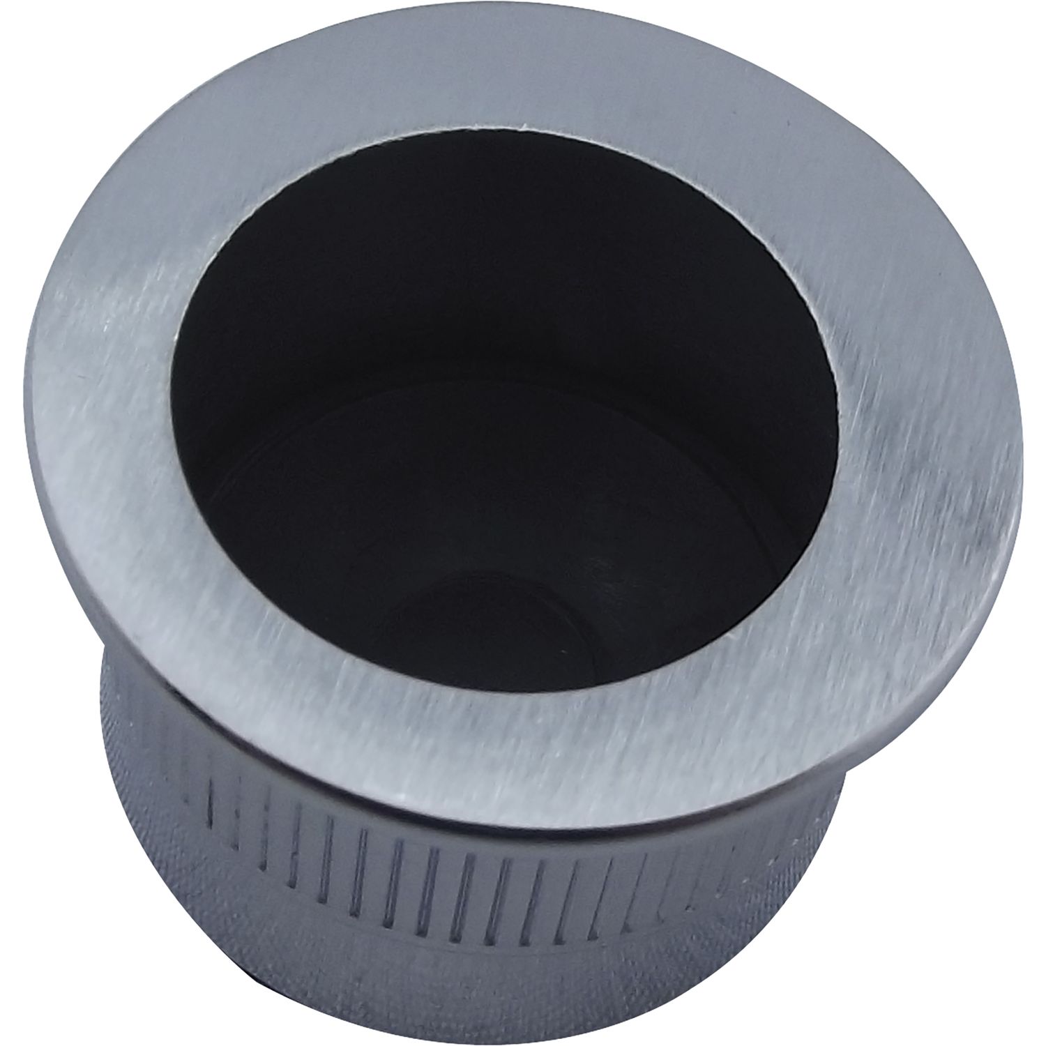 Marchesi Stirnziehgriff Einlassmaß ø 25mm Aluminium verchromt matt