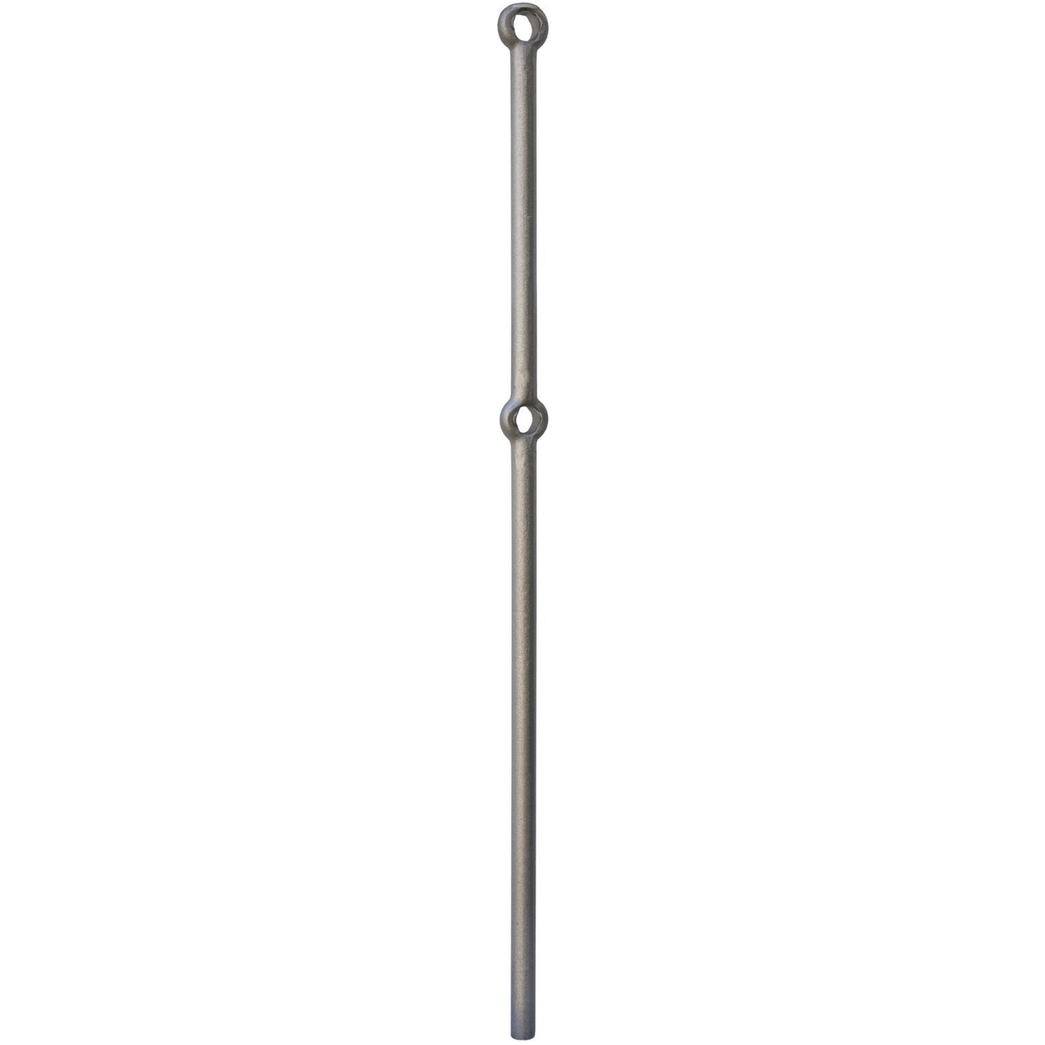 IAM DESIGN Gelochter Steher, ø 25 mm, rund mit 2 Löcher, 1200 mm, Schmiedeeisen