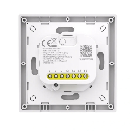 Sonoff Orb-ZBW2L Zigbee Doppelter Intelligenter Wandschalter MINI-ZB2GS-L-E