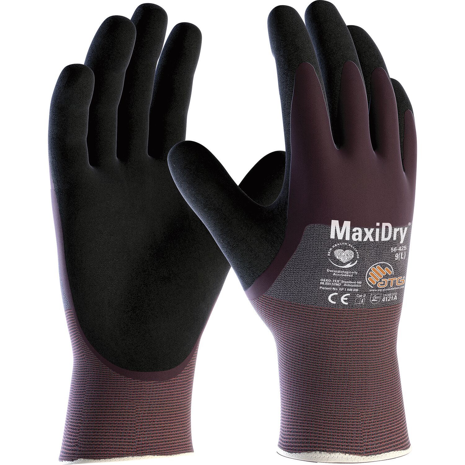 atg Schutzhandschuh MaxiDry® 56-425 Größe 9 (6 Paar)