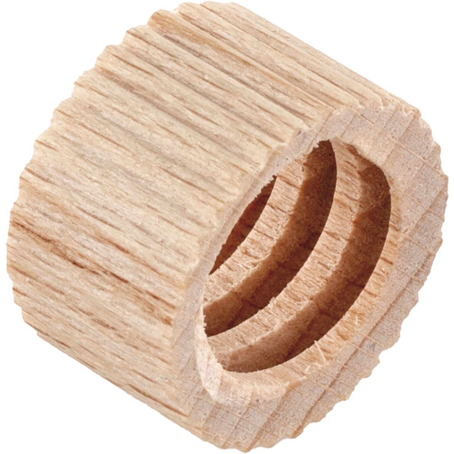 Jowe Mutter rund geriffelt 20x12mm, Gewinde 15mm