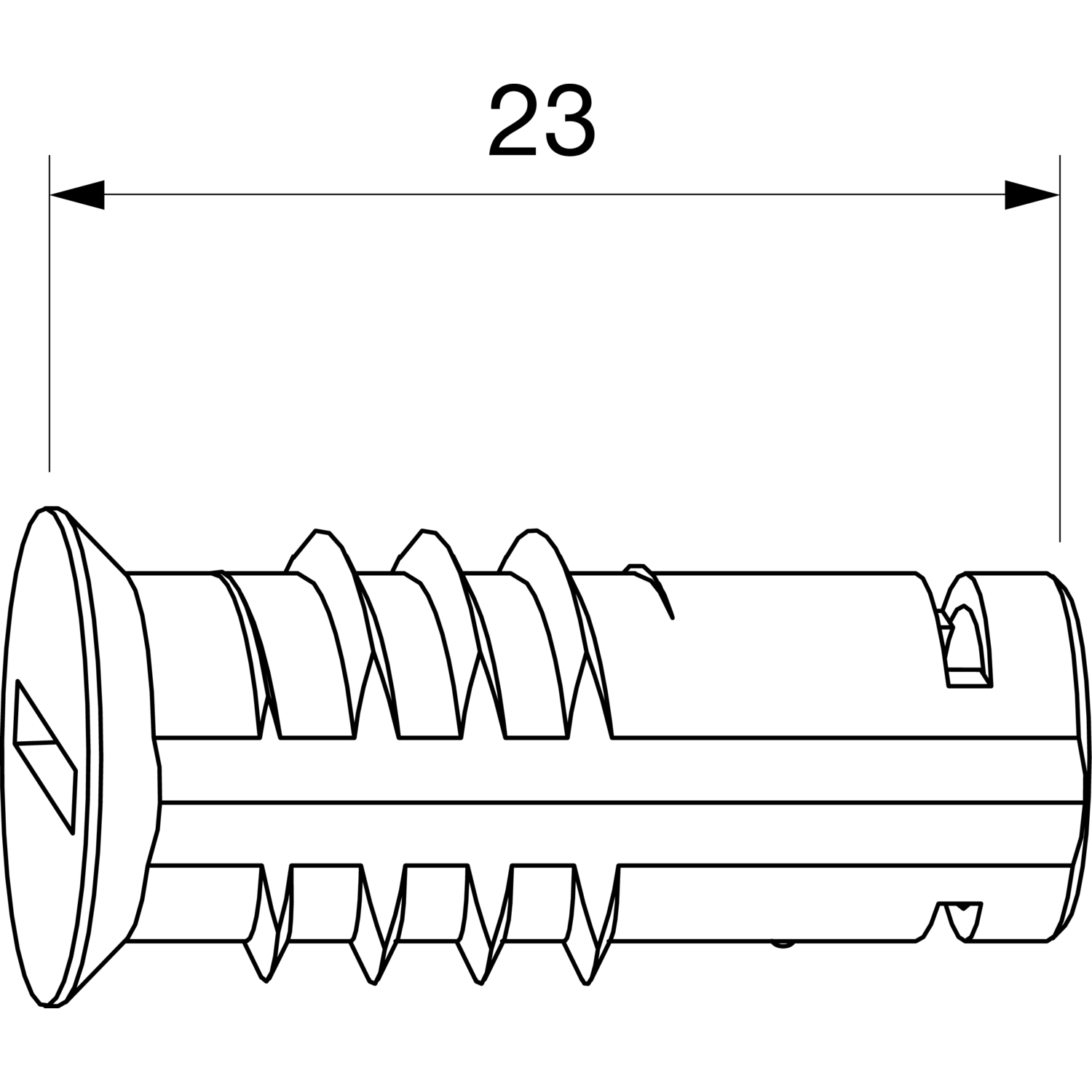 Maco #465323 MACO-TRONIC Magnet einschraubbar in Zink Gehäuse, silber (465323)
