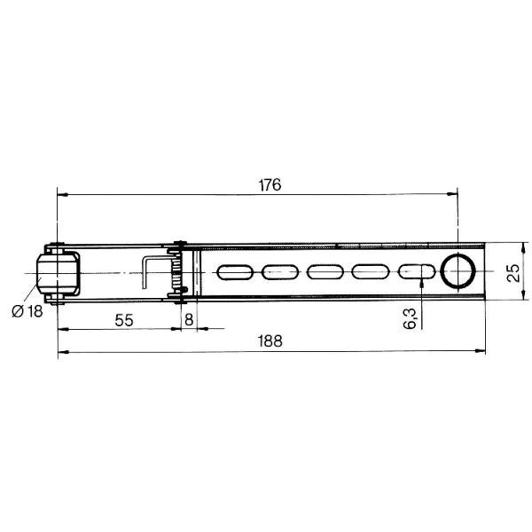 dormakaba Mitnehmerklappe MK 396, RAL 9006 silber