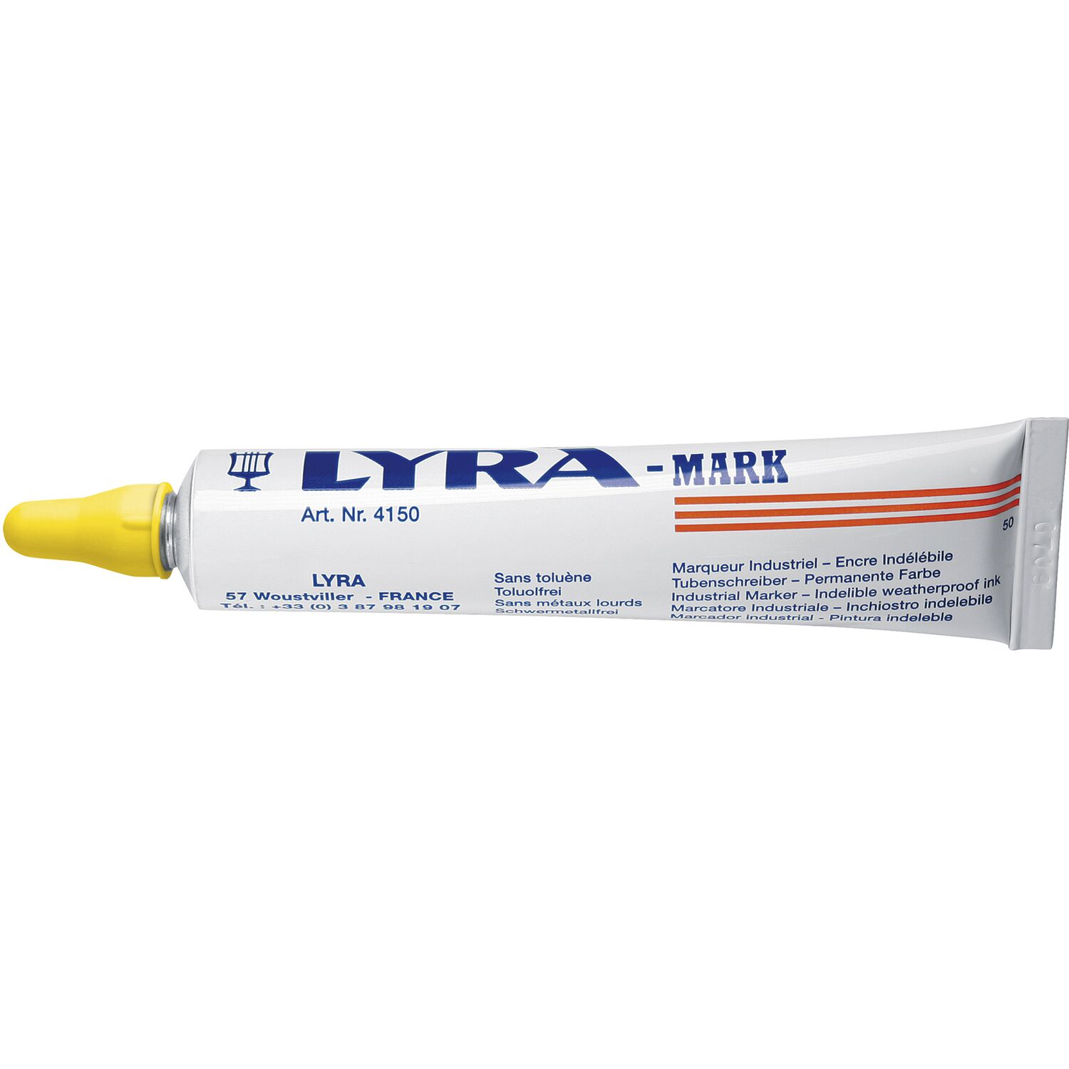 Lyra Signierpaste 115 gelb in Tube mit Schreibkugel