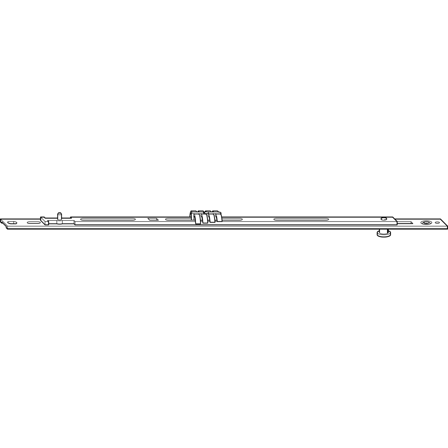 Roto ROTO NT/NX Mittelverschluss mehrteilig 1P L=200 mm silber