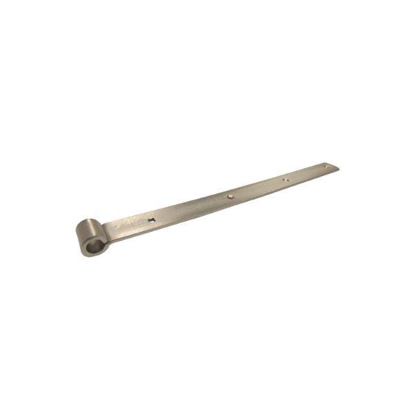 Sonneck Langbänder mittig gerollt, ohne Kegel, 300 x 30 x 3 mm, Edelstahl-Effekt