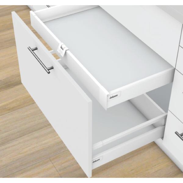 blum TANDEMBOX antaro Griff/Mitnehmer Innenschubkasten, Kunststoff Seidenweiß