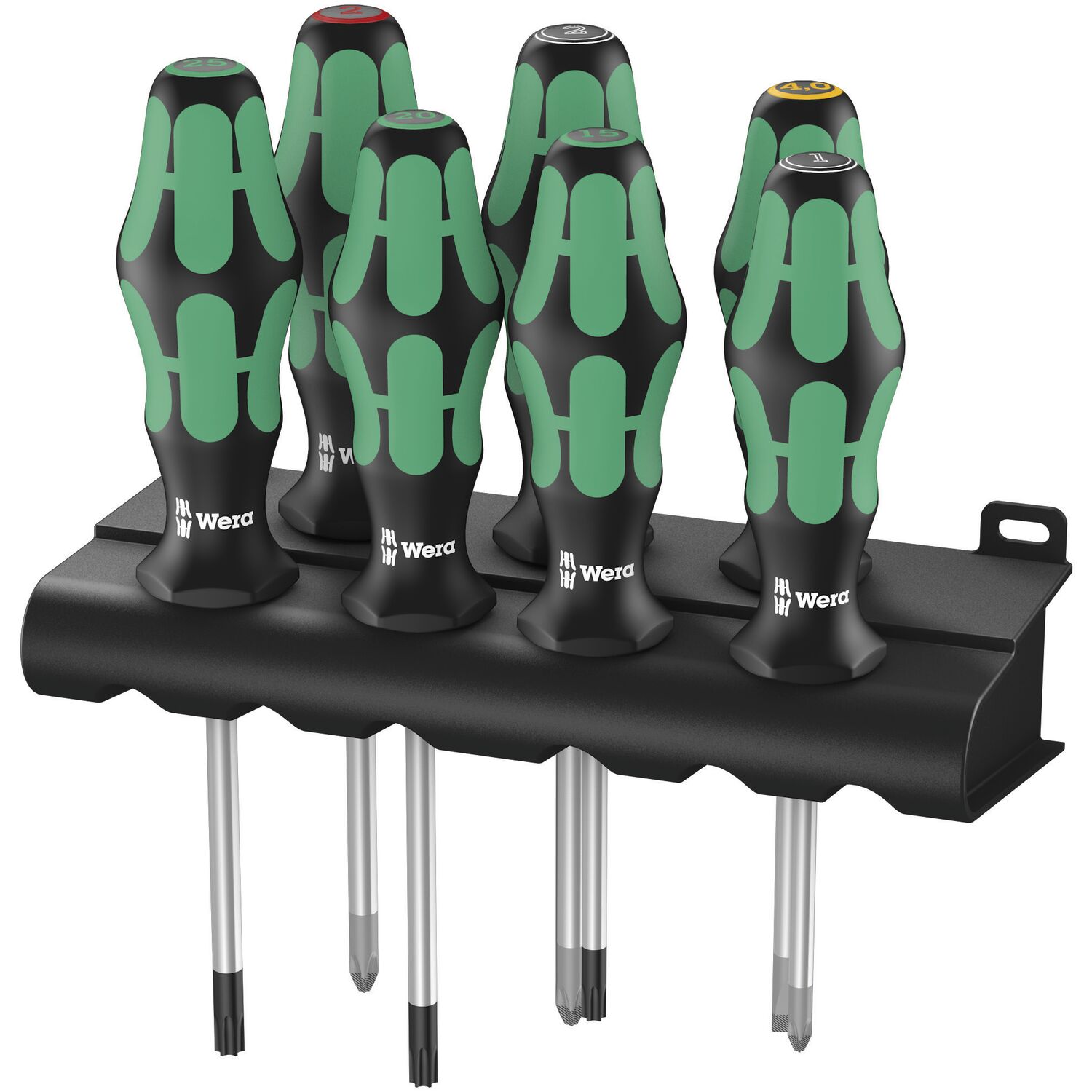 Wera Schraubendreher-Satz 335/350/367/7+Rack Schlitz/PZ/PH/Torx®7-tlg