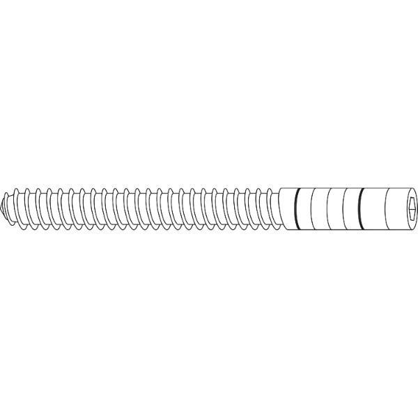 Maco #40232 Rustico Beschlägeträger Größe L215 für Ladenhalter ohne Dübel schwarz