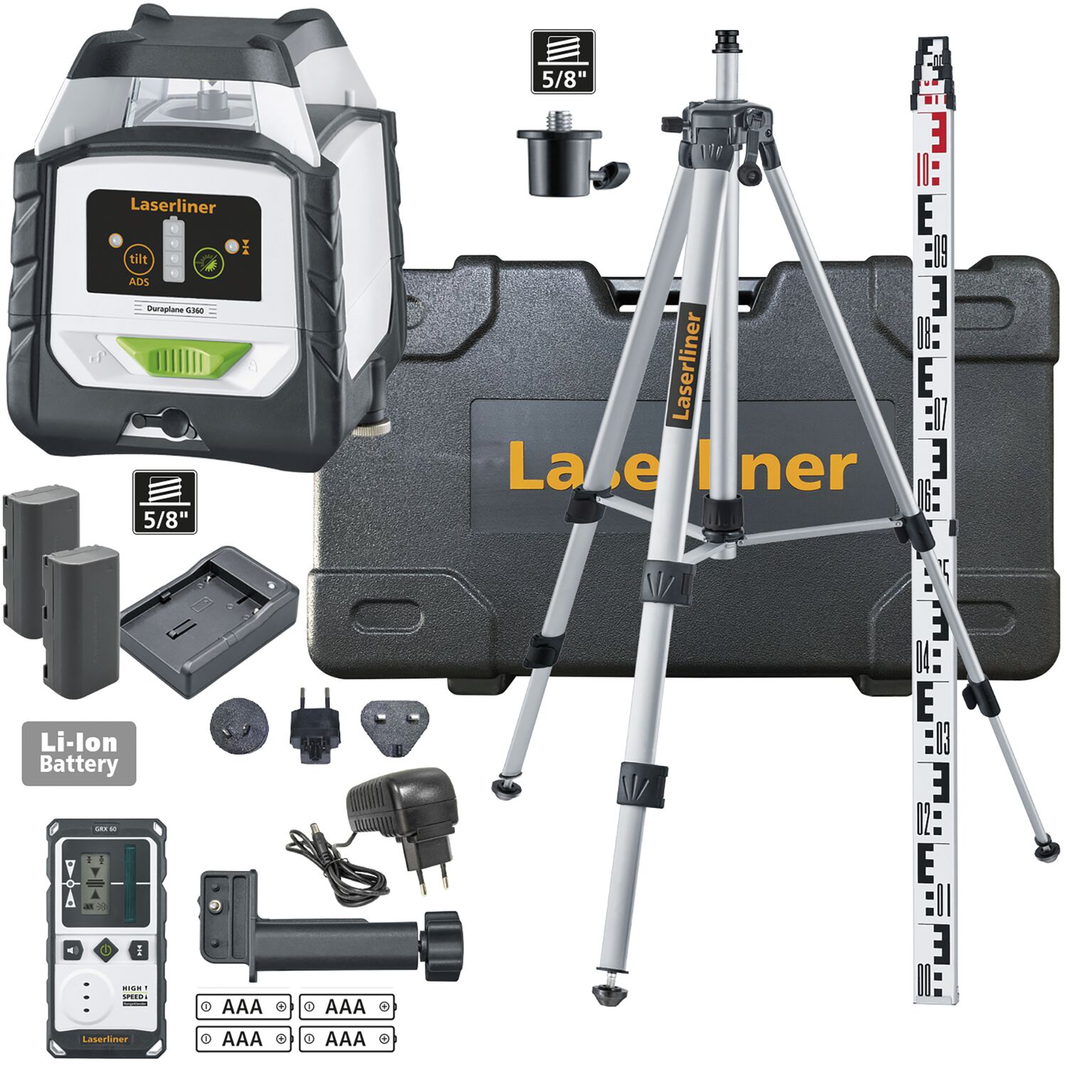 Laserliner Rotationslaser G360 Set 7,4 V 2,6 Ah (IEC) Li-Ion