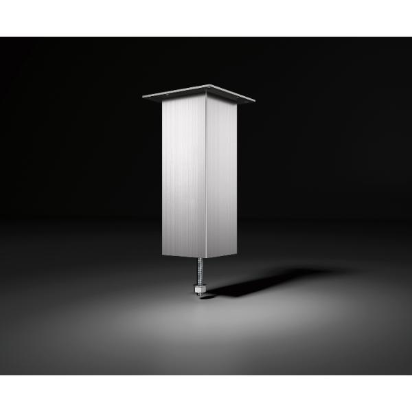 Barkonsole Jumbo 80 x 80 x 170 mm gerade Aluminium Edelstahl-Effekt