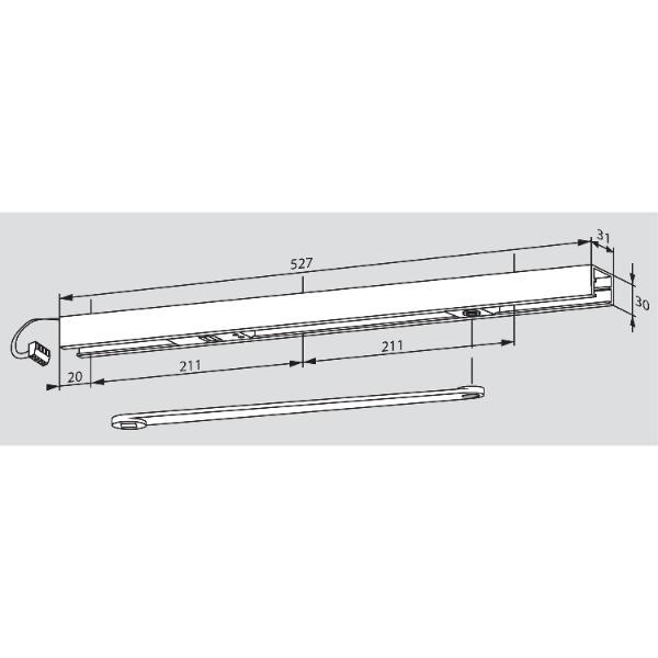 dormakaba Gleitschiene G 96 EMF K8/K12, links