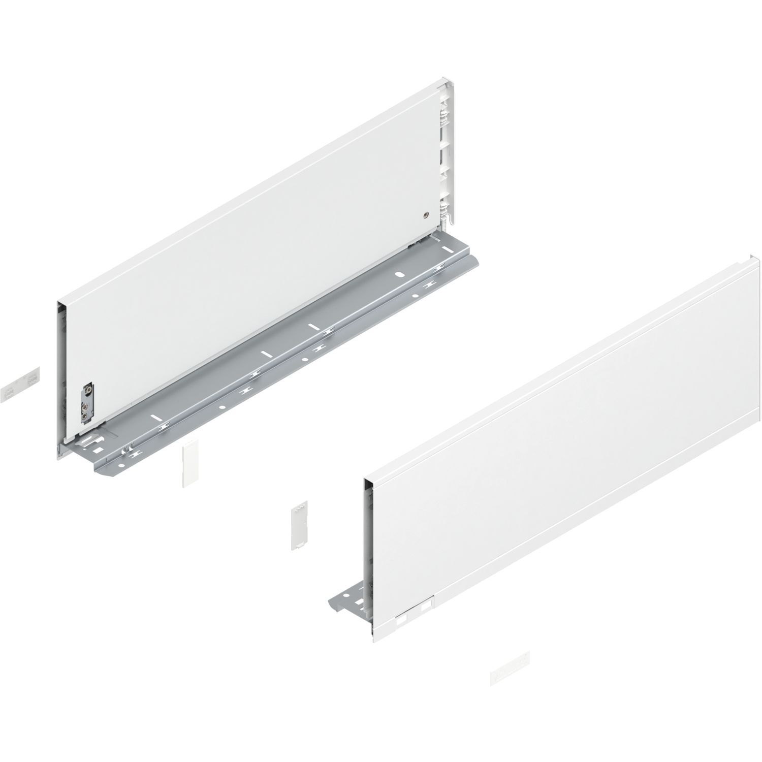 blum LEGRABOX pure SET Höhe C, TIP-ON, 40kg, NL 300, Seidenweiß