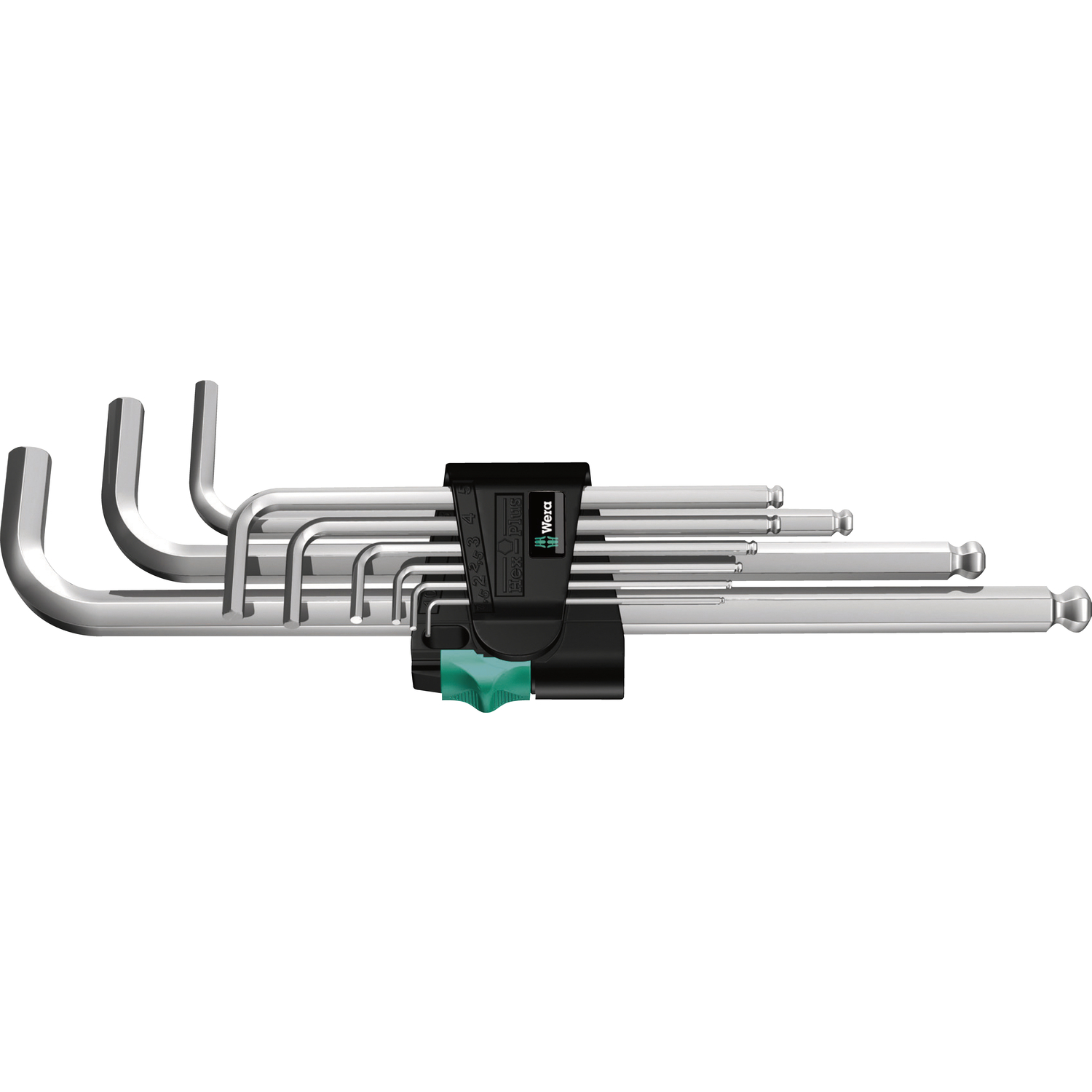 Wera Sechskant Stiftschlüssel-Satz lang Kugelkopf Hex-Plus1 1.5-10mm 9-teilig