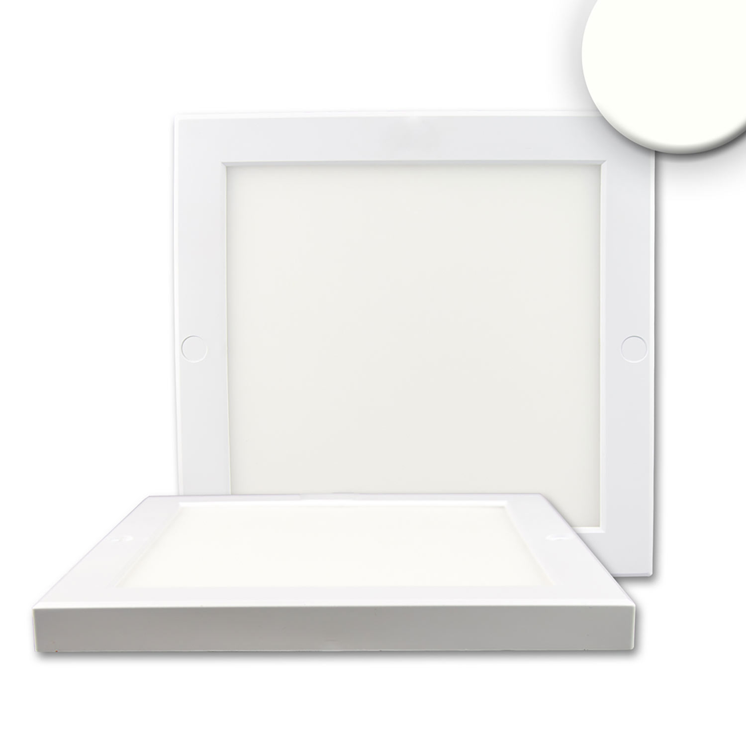 ISOLED Deckenlampe Slim eckig 220x220mm weiß 18W Trafo integriert neutralweiß