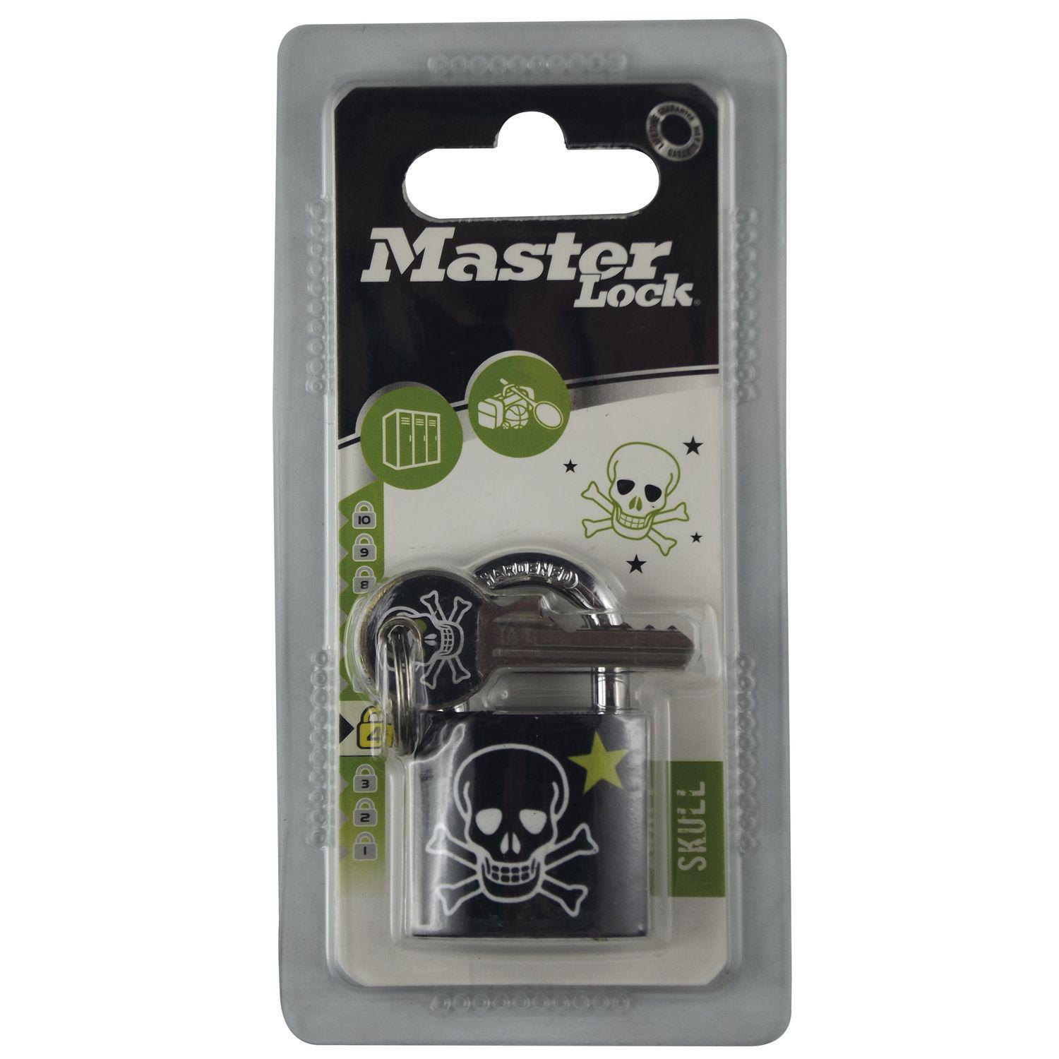Master Lock Vorhangschloss "Skull" mit Schlüssel, Breite 30 mm, verschsp., SB