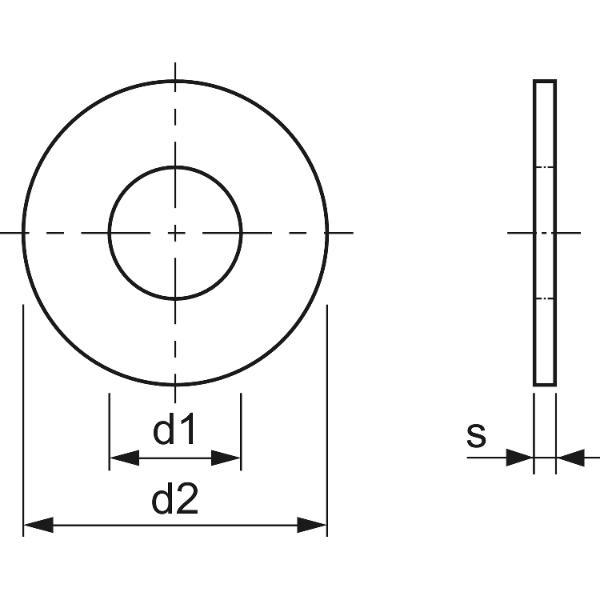 Beilagscheibe DIN125A M12 Edelstahl A2 SB-5