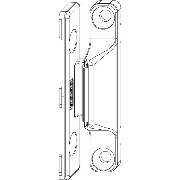 Maco #54783 MACO Anpressverschluss, Flügel- und Rahmenteil PVC, silber (54783)