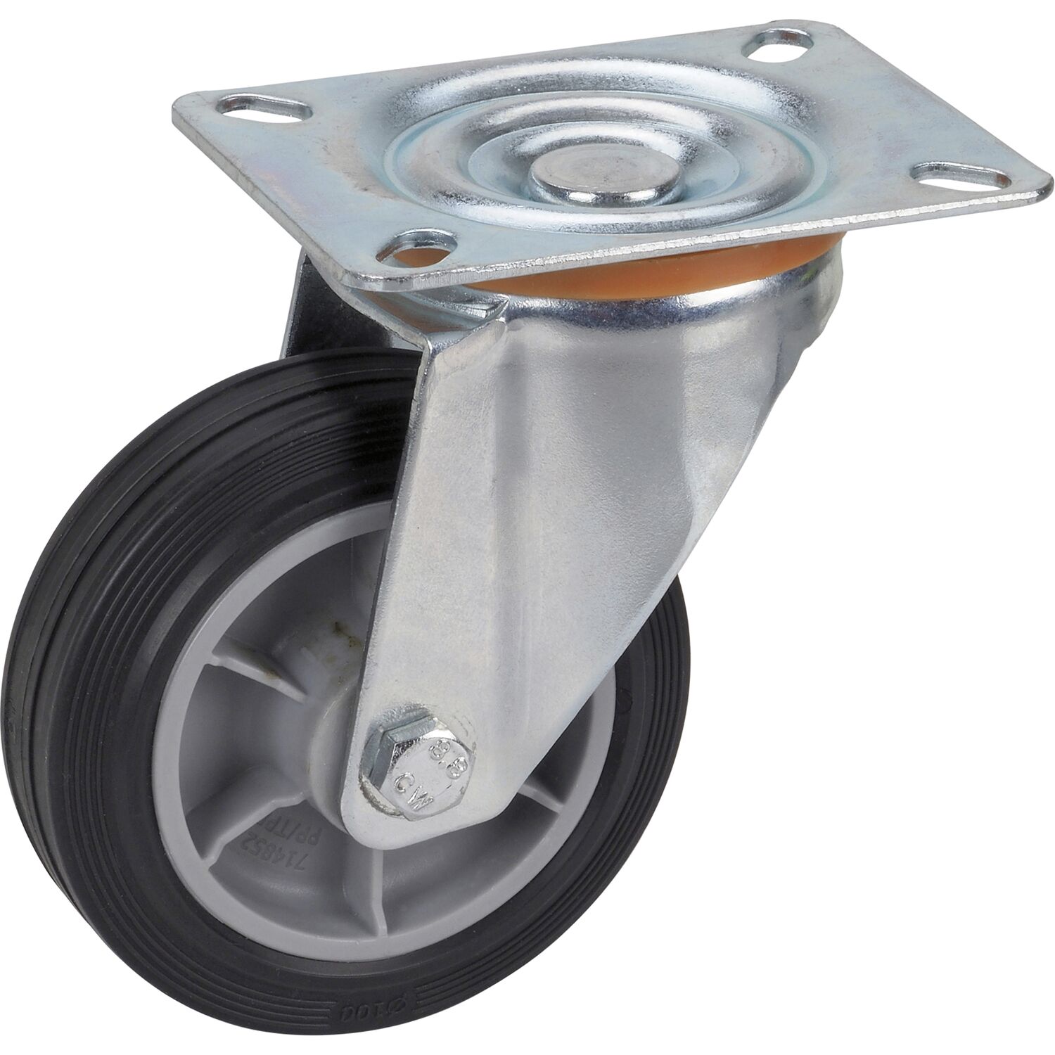Dörner + Helmer Lenkrolle TPE PP-Felge 100 mm 70 kg