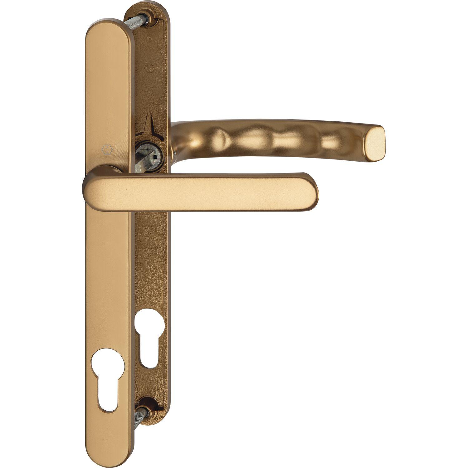 Hoppe Drückergarnitur LIÈGE - Schmalschild 24 mm, Griff flach,67 - 72,bronze