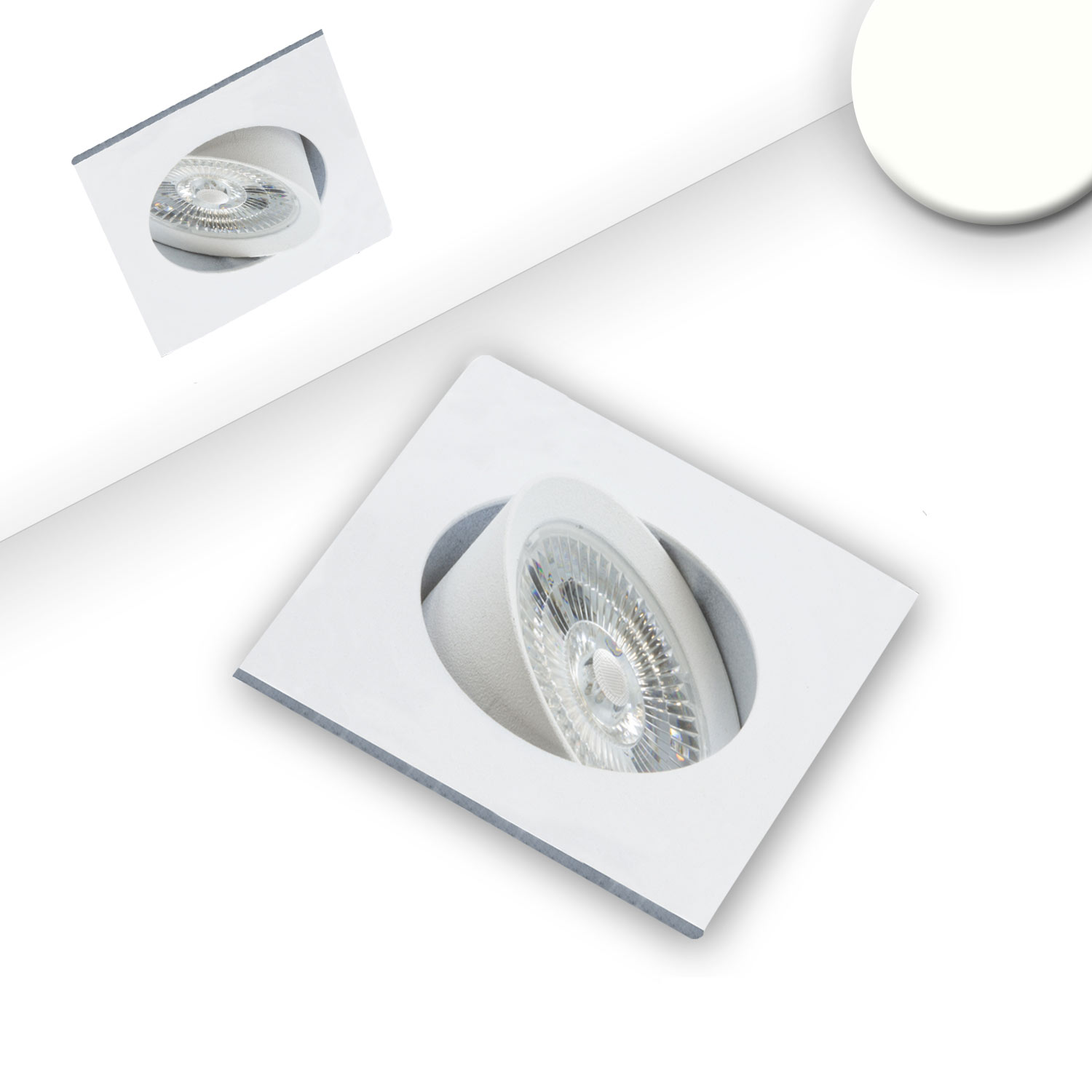 ISOLED LED Einbauleuchte Slim68 weiß eckig 9W neutralweiß dimmbar