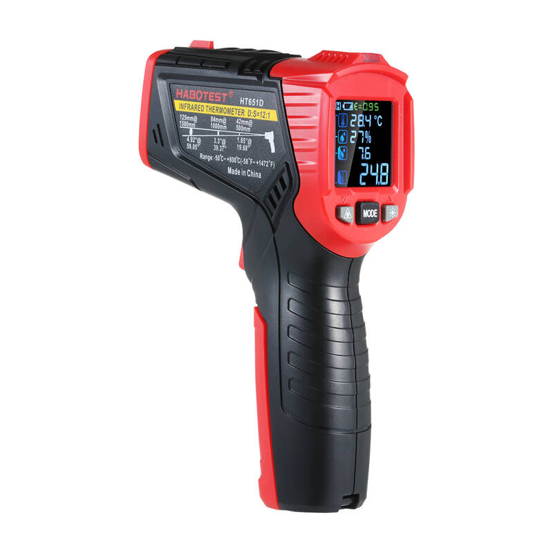 Habotest Digitales Laser-Pyrometer Feuchtigkeitsmesser HT651D