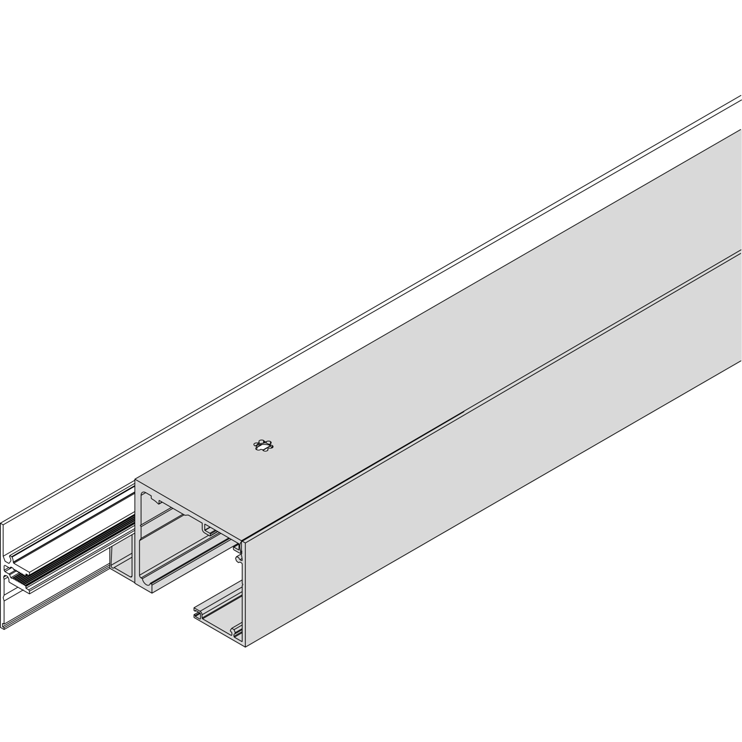 DORMA-Glas Muto 80 Seitenteilprofil auf Maß Glas 8-13,5 mm Alu silber eloxiert (250 mm)