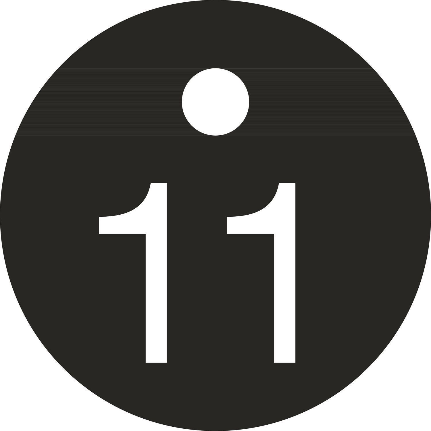 Schlüsselnummer - ø 25, Nummer 11, Aluminium schwarz eloxiert