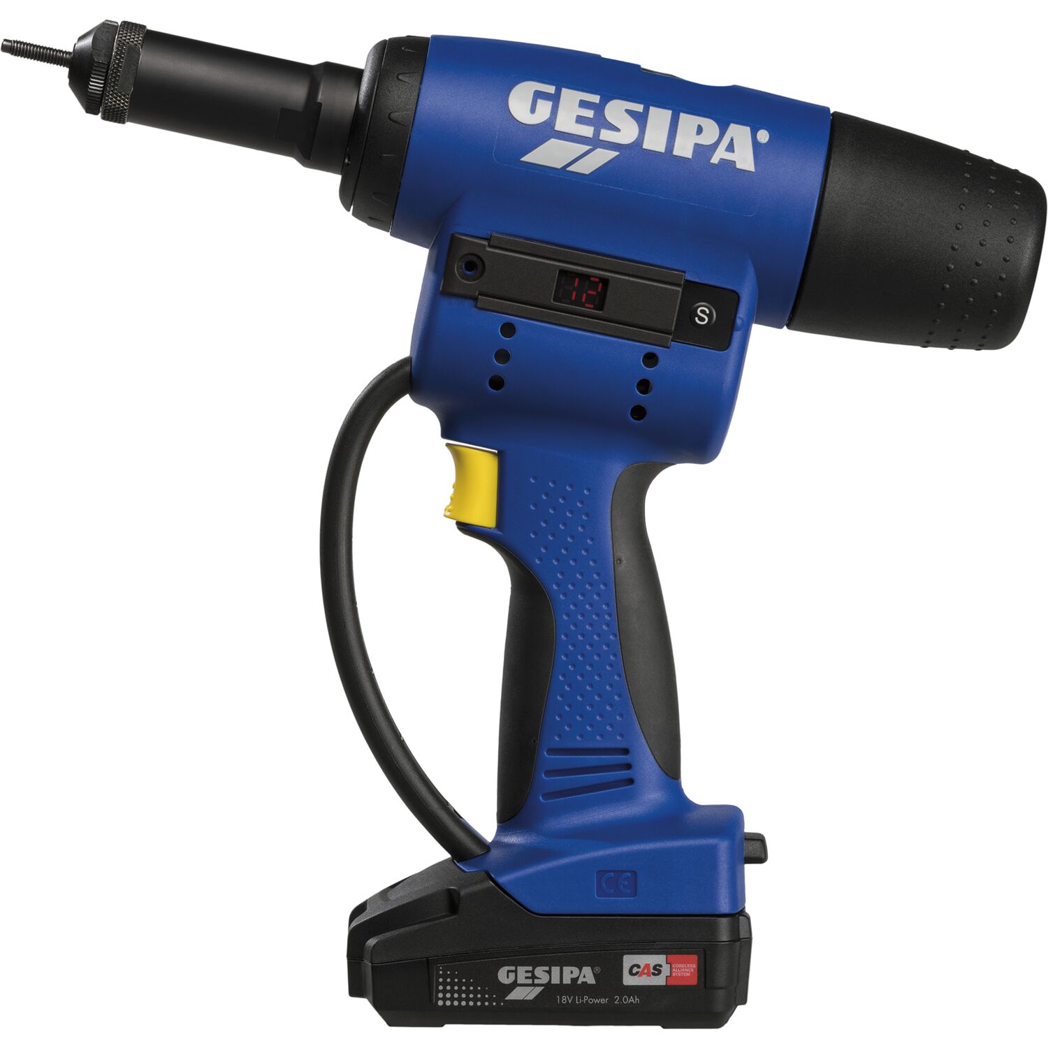 GESIPA Akku-Blindnietmuttern Setzgerät FireBird Pro Gold CAS 18 Volt / 2,0 Ah