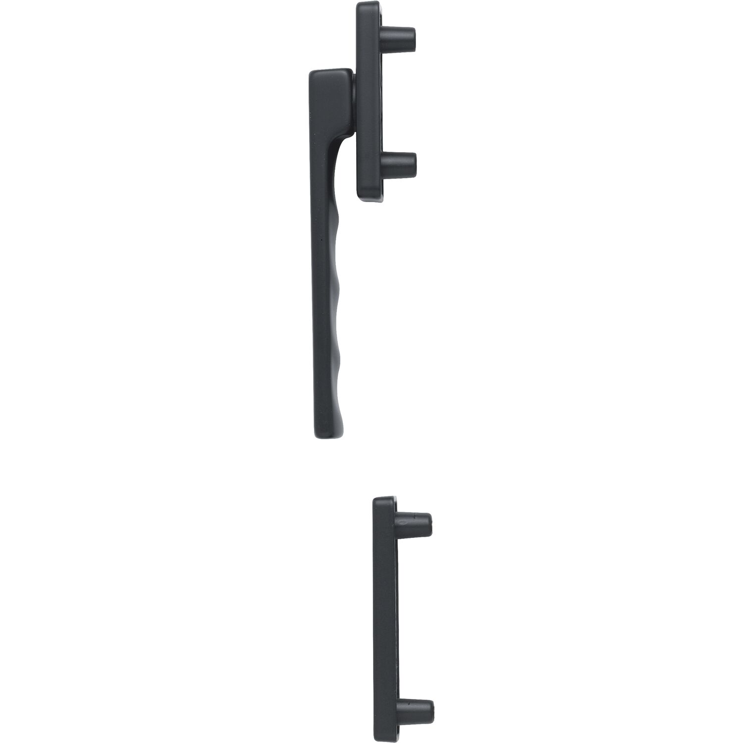 Hoppe Fenstergriff-Halbgarnitur TOULON außen flach Aluminium schwarz matt