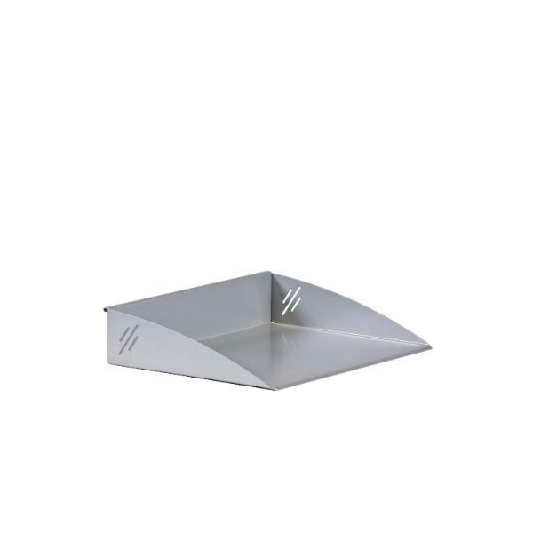 A4 Einhängeablage Quatro B 300 x H 62 x T 230 mm, Stahl silber pulverbeschichtet A4 Einhängeablage Quatro B 300 x H 62 x T 230 mm, Stahl silber pulverbeschichtet
