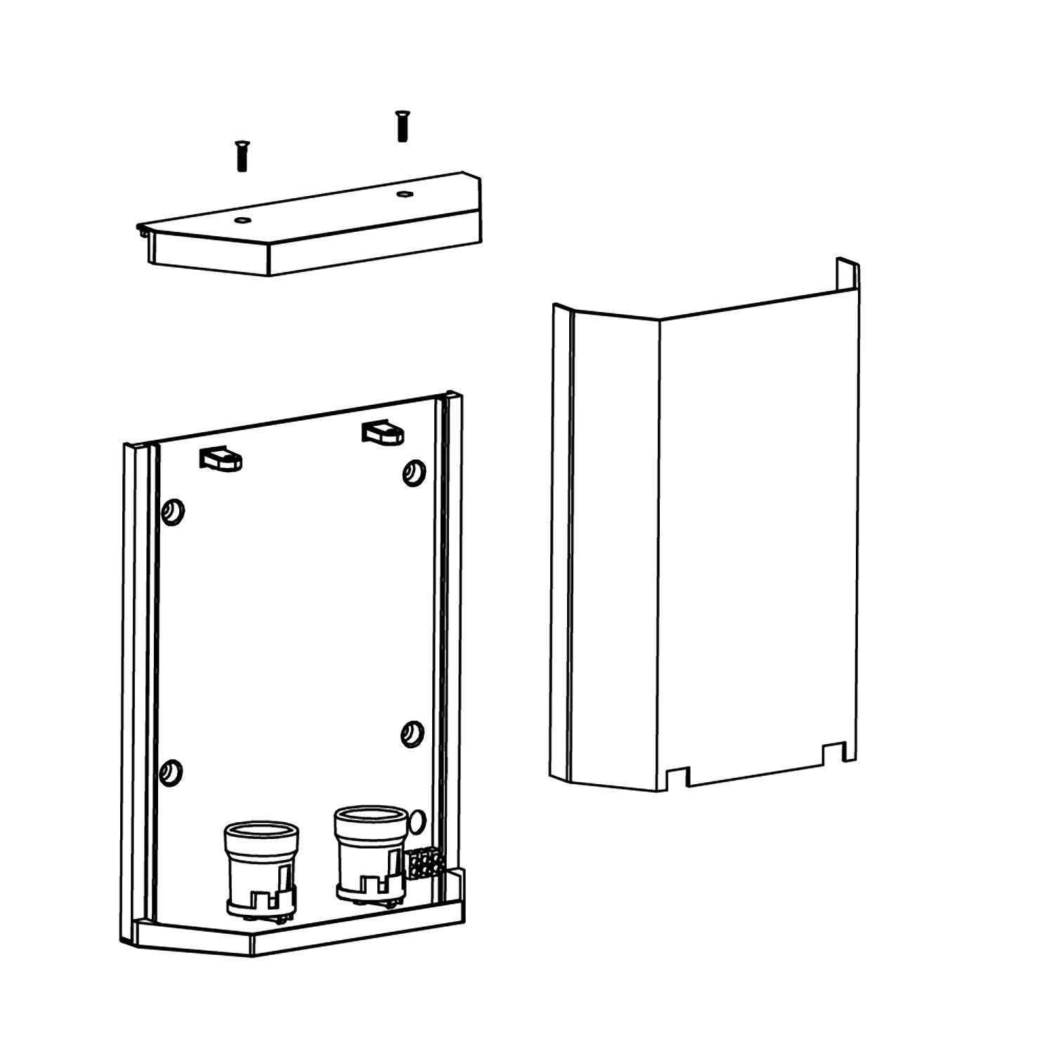 ISOLED Wandleuchte 2xE27 T45 IP54 anthrazit exkl. Leuchtmittel