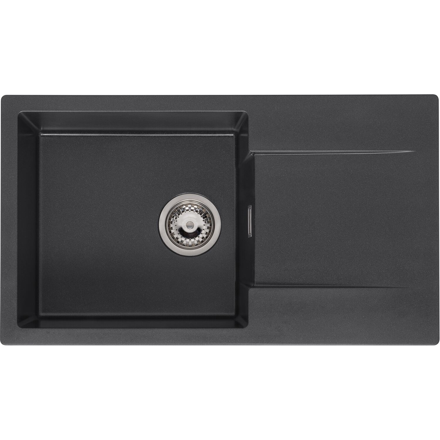 Reginox Einbauspüle Amsterdam 43, 760 x 435 mm, Black Silvery, reversibel