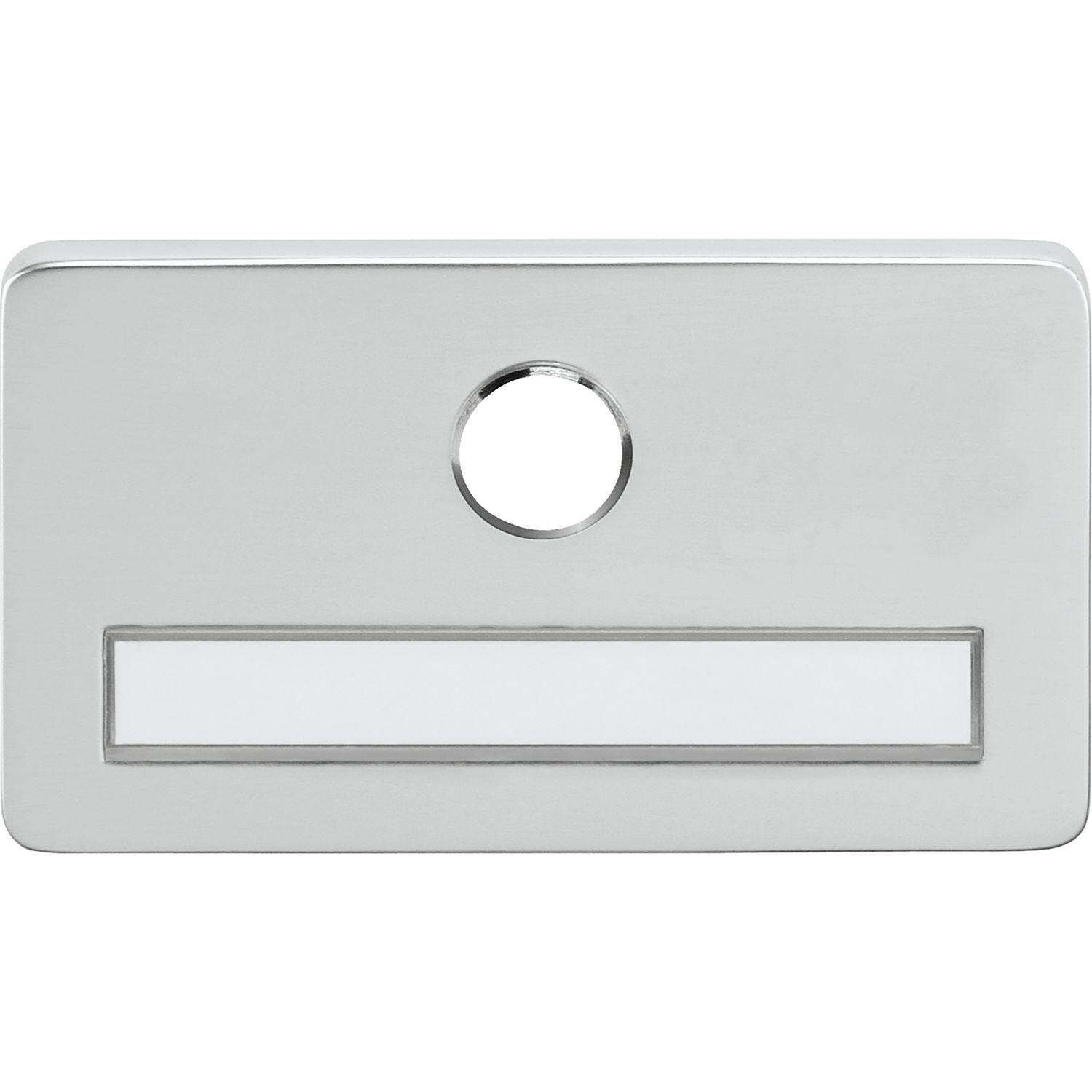 SOLIDO Namensschild ohne Spion, m. Bohrung ø 14 mm, silber eloxiert