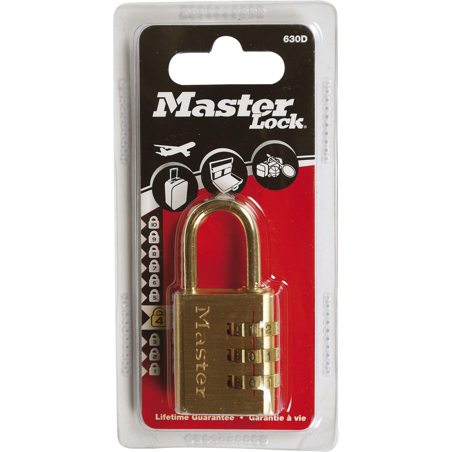Master Lock Vorhangschloss 630 EURD Zahlenschloss, 30 mm,Messing Finish SB