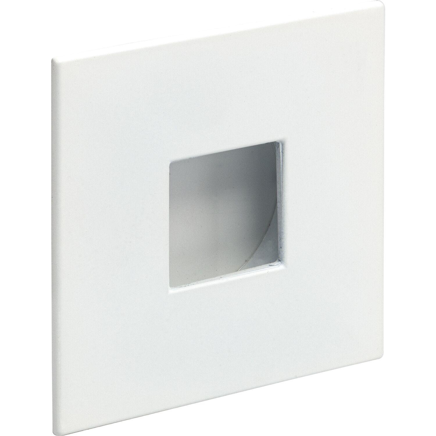 ESTAMP Muschelgriff Geometric quadratisch 73x73 Einlass ø 45 zink weiß matt lackiert