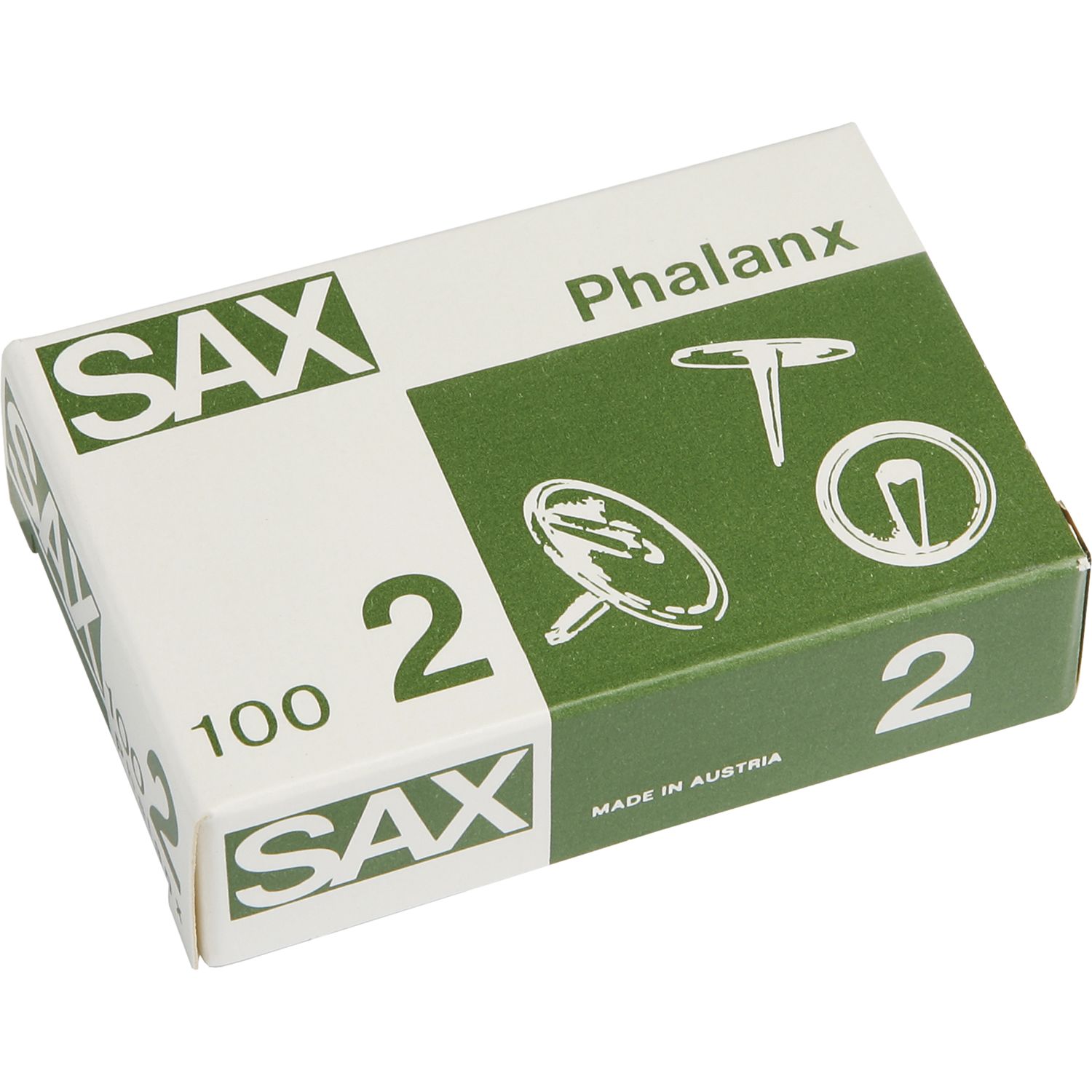 SAX Reißnagel Phalanx Nr. 2 10mm vern. / 100ST