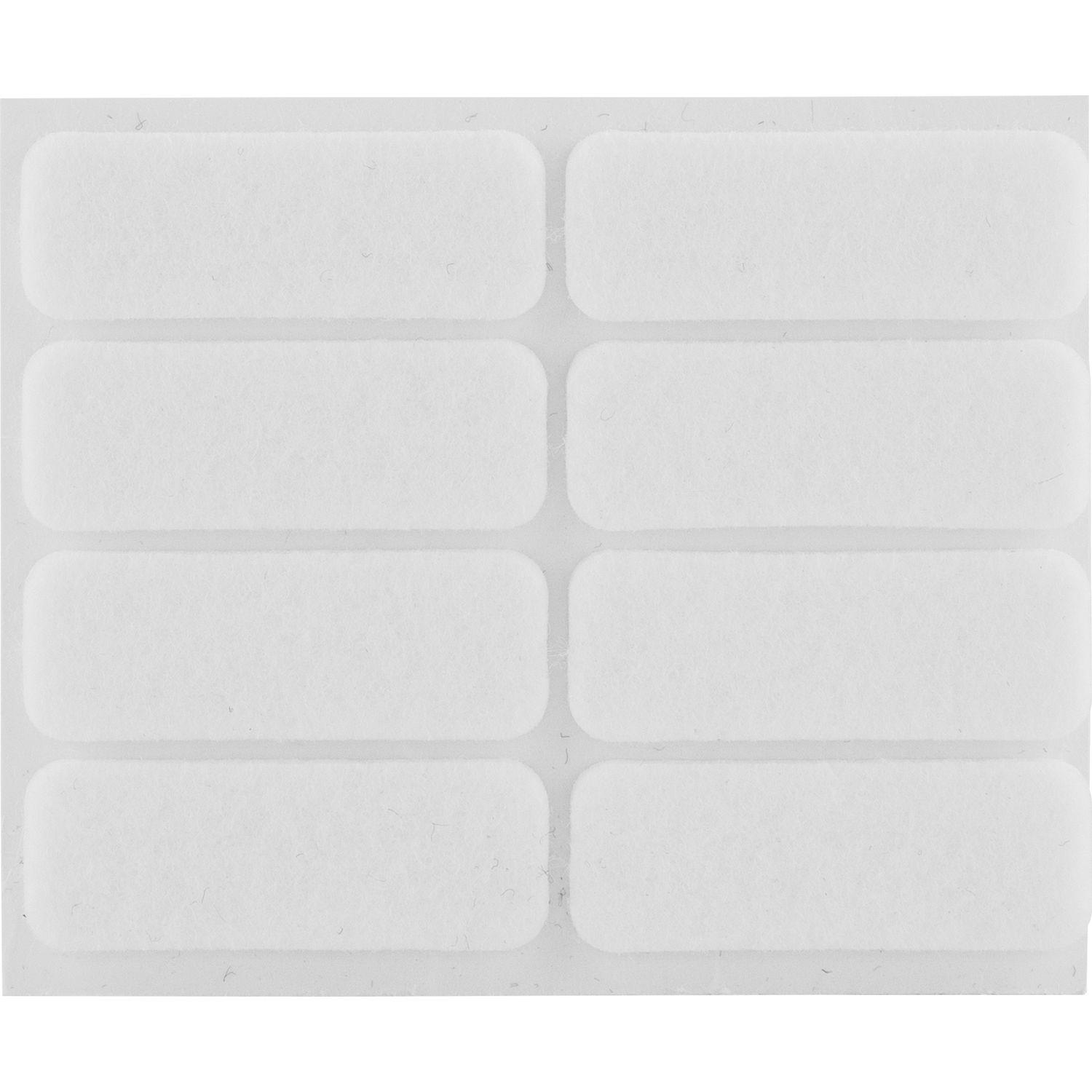 Filzgleiter 44 x 16 x 3 mm selbstklebend weiß