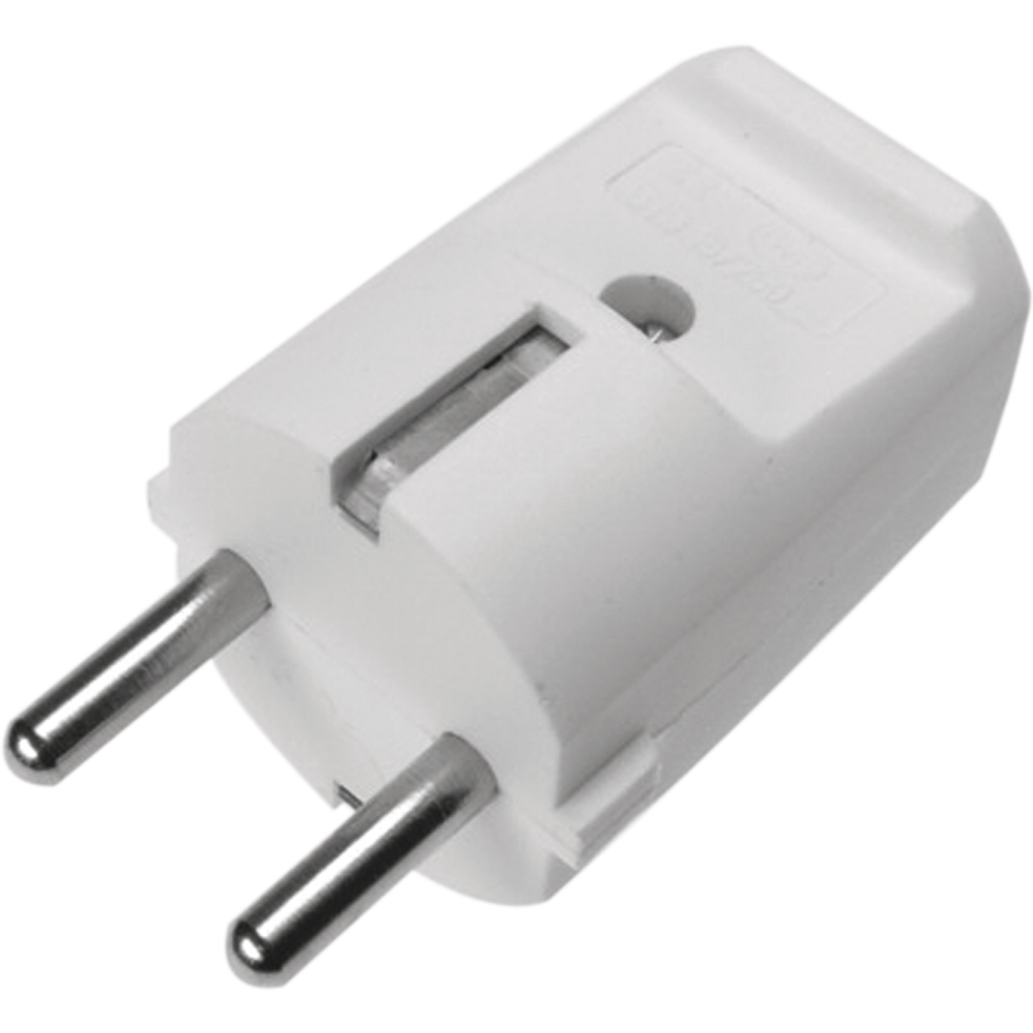 Schutzkontakt-Stecker, 2-polig + Erdung, 10/16 A, 250 V, Kabeleinführung zentral