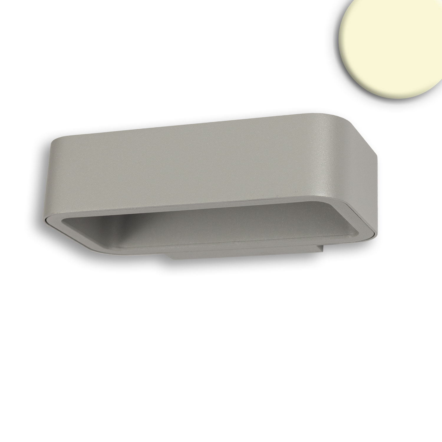 ISOLED LED Wandleuchte Up&Down 1x7W CREE IP54 silbergrau warmweiß