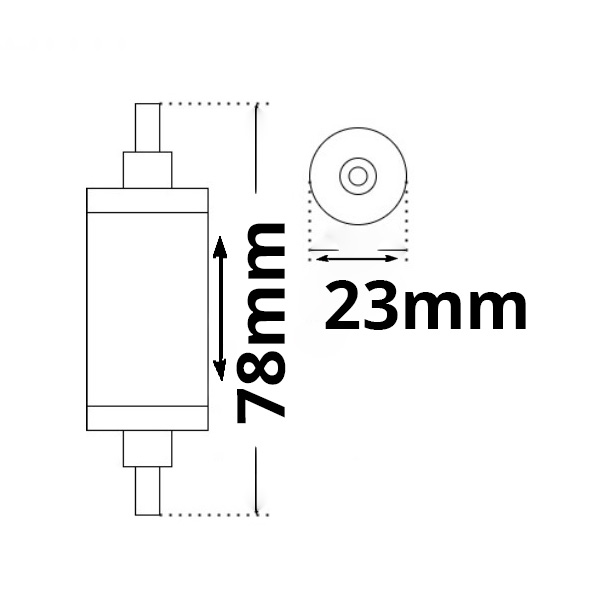 ISOLED R7s LED Stab SLIM 6W L: 78mm neutralweiß dimmbar