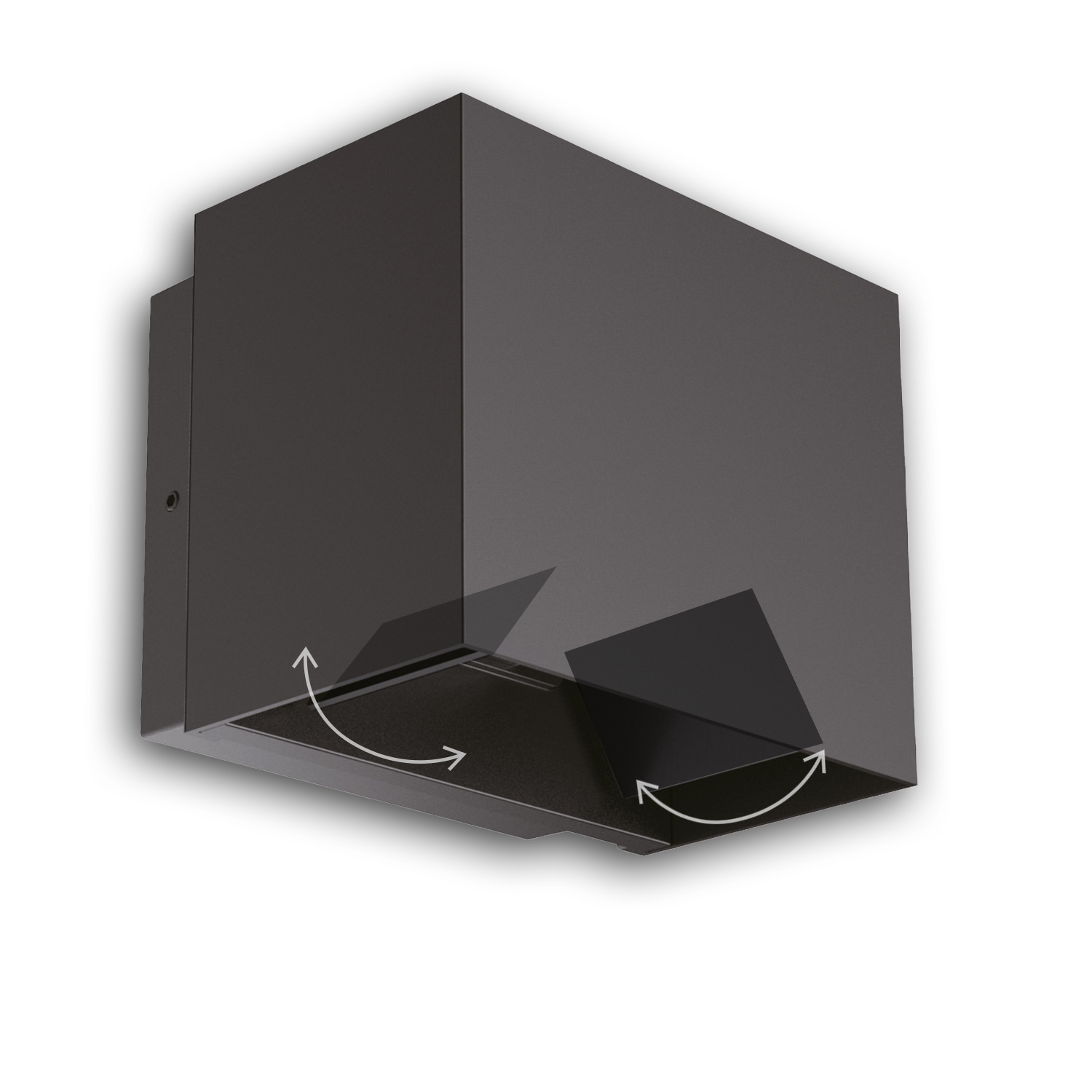 ISOLED LED Wandleuchte Up&Down 2x5W 15-120° IP65 schwarz warmweiß